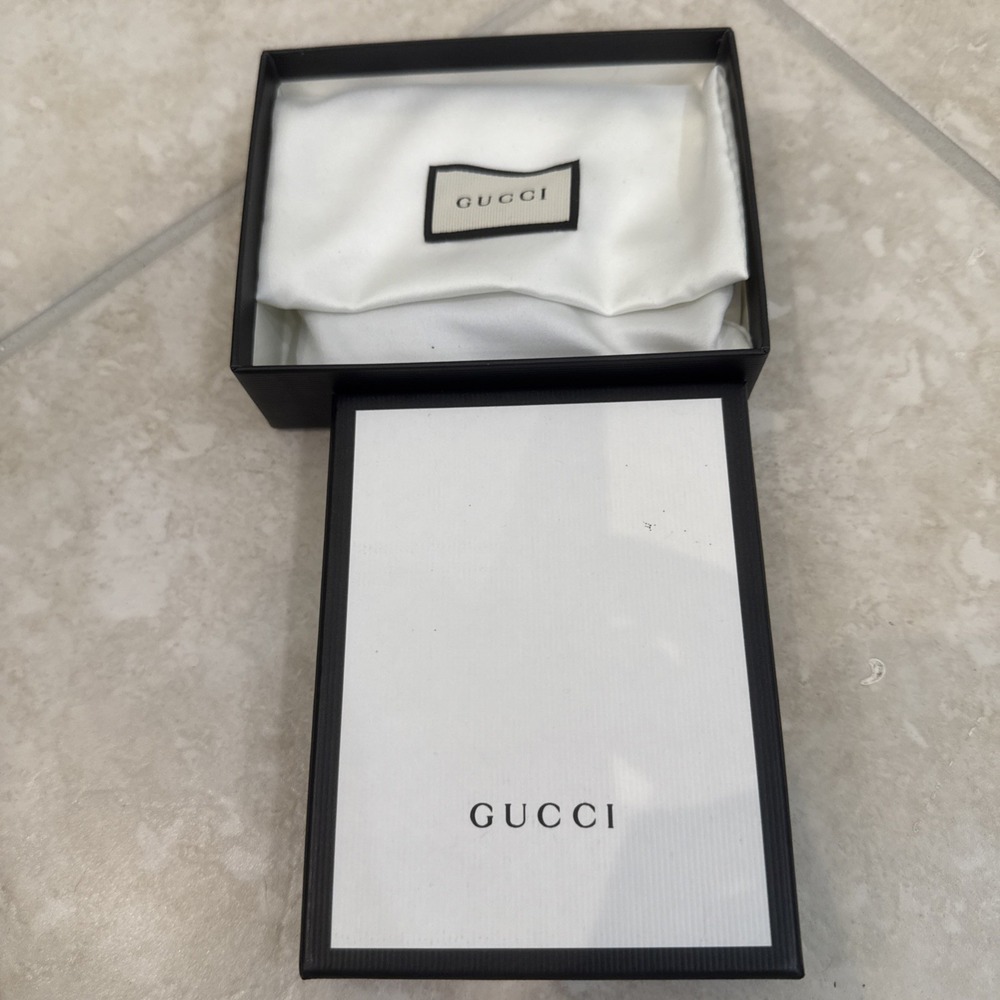 Gucci Men Wallet GG Mustard Yellow Leather‎ Inside Signature Canvas Box Bag Card - Picture 16 of 16